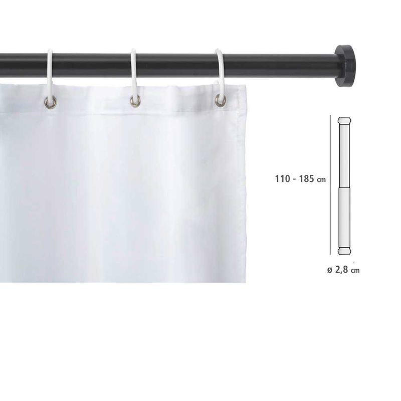 Barre De Douche Télescopique Aquabad® | Blanc, 105-180 Cm | Fixation Sans Perçage - Made In Germany