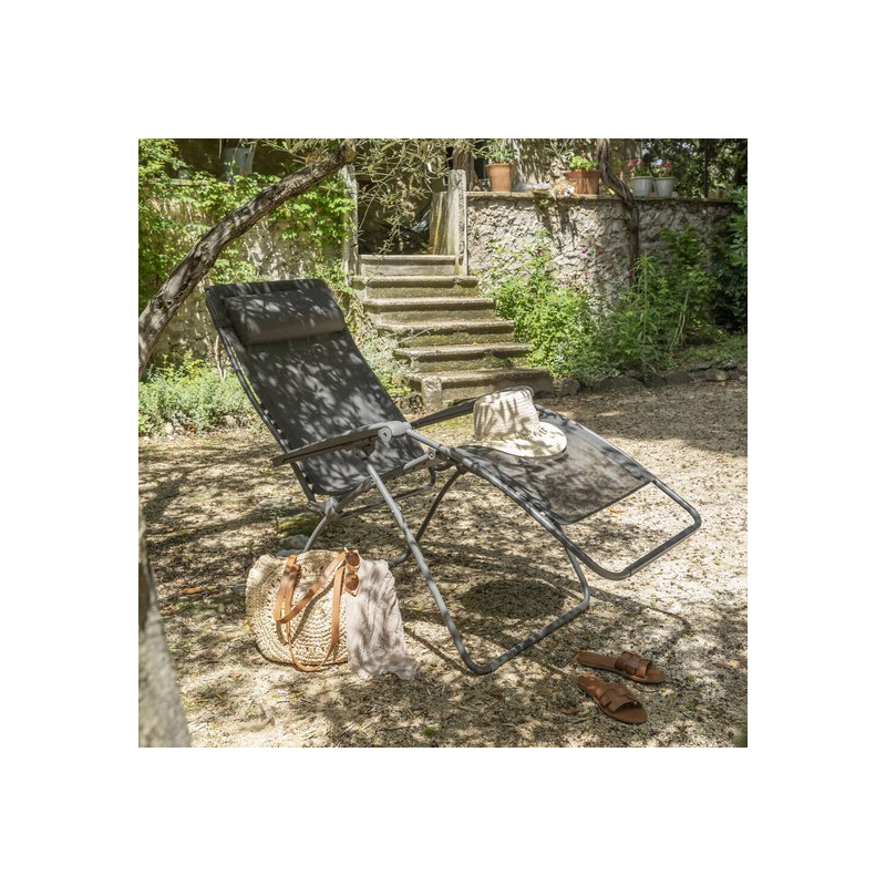 Lafuma Fauteuil Relax Zéro Gravité RSX Clip - Toile AirComfort® | Pliable | Fabrication Française | 7.9kg