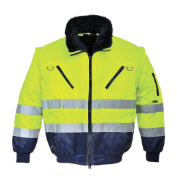 Blouson pilote jaune fluo  m