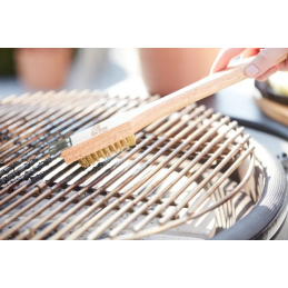 Brosse Pour Barbecue - En Métal, Manche Bois, 31 Cm - Nettoyage Facile Des Grilles - 8