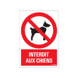 Picto interdit aux chiens...