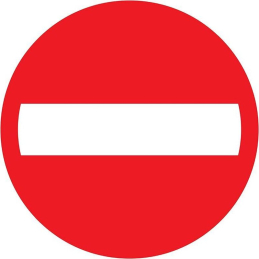 Picto sens interdit  200x200mm