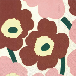 Serviettes "unikko" brown...