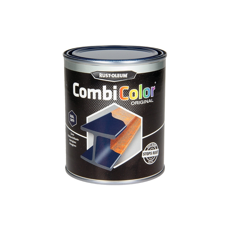 Combicolor laque brillante bleu acier 750ml - Tecniba