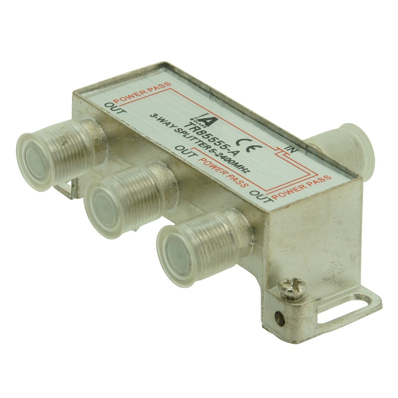 Répartiteur Antenne Satellite 3 Voies EMOS - Blindé 6 DB, Fréquence 5-2400 MHz, Pour TV/radio - 9