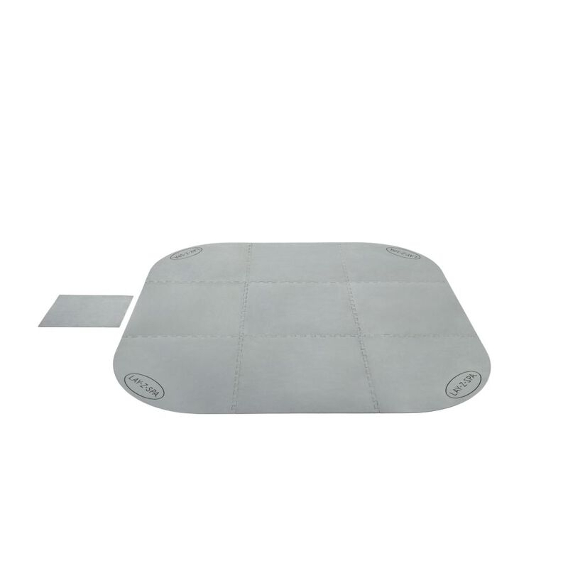 PoolBear - Tapis Round Pour Jacuzzi Extérieur - 240 Cm - Protection Sol Antidérapante - Noir
