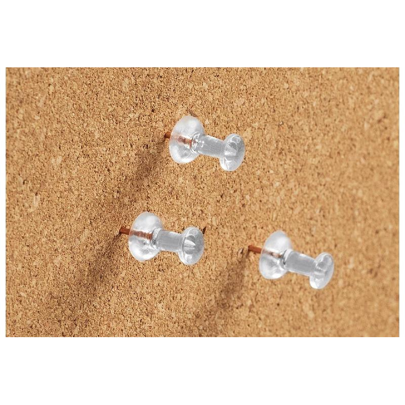 Pins pour tableau liege transparent 25pcs - Tecniba