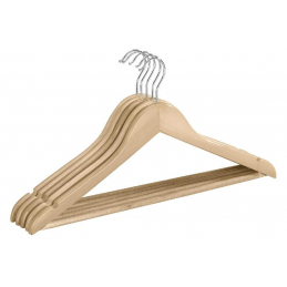 Cintre galbe +barre bois  5pcs